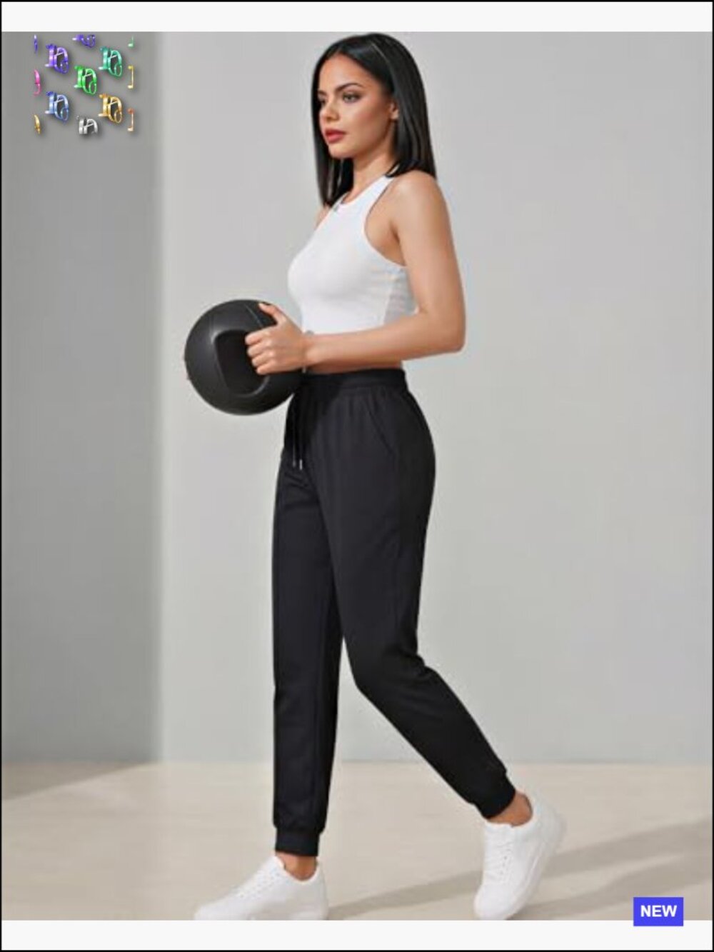 High Waist Sweatpants Joggers Stretch Track Pants Athletic Workout Pockets Yoga - Picture 3 of 7